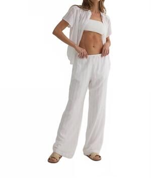 NEW BELLA DAHL wide leg pant in white